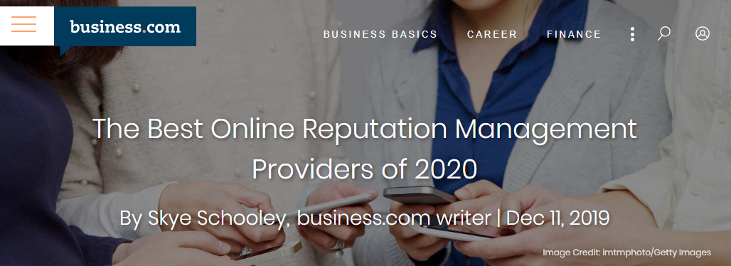 WebiMax Named Best Reputation Management Service of 2020 by Business.com